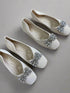 Crystal Bow Decor Pump Shoes